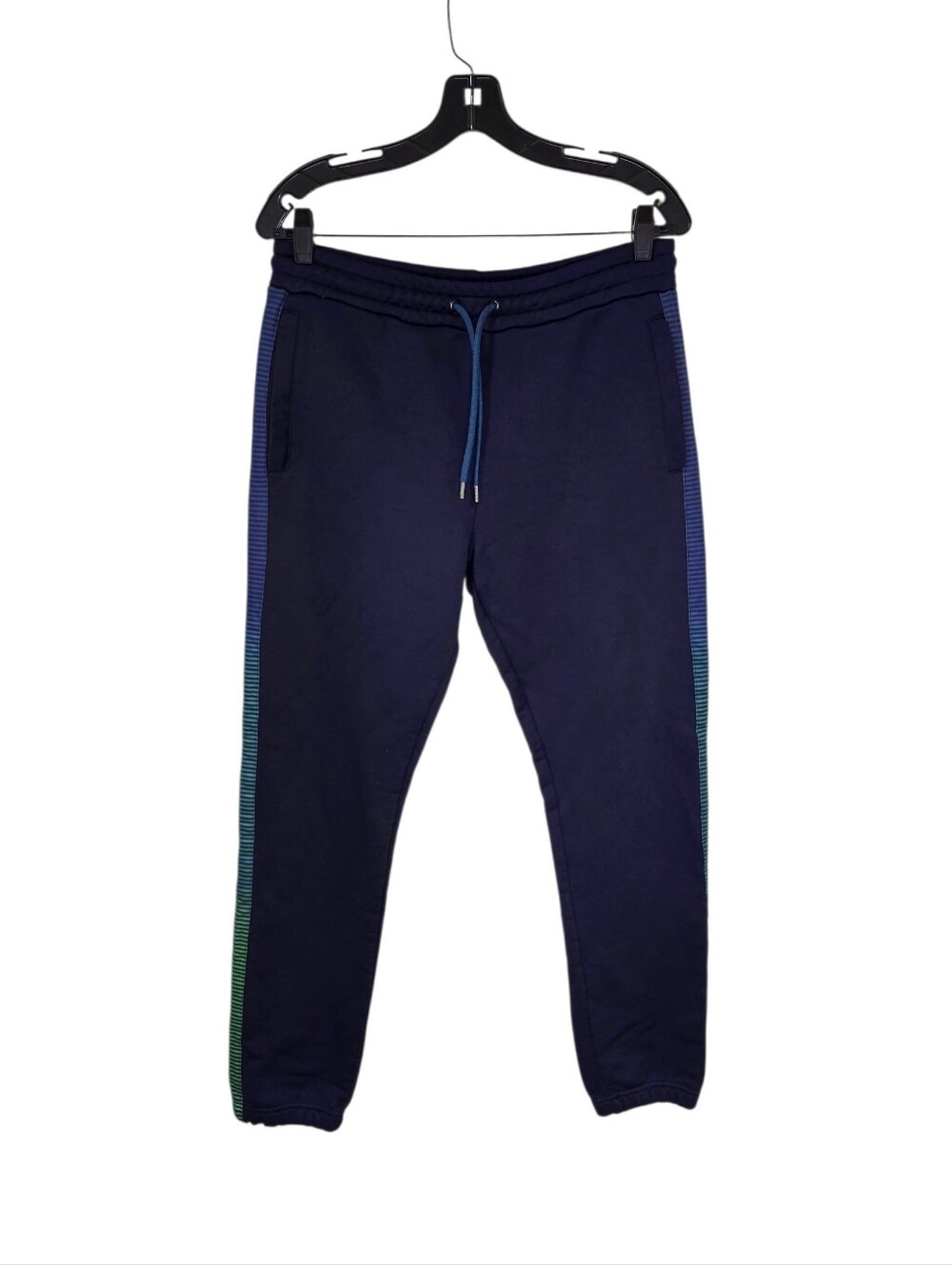 Paul Smith Side Stripe Jogger Pants Navy Men's Medium Athleisure Casual